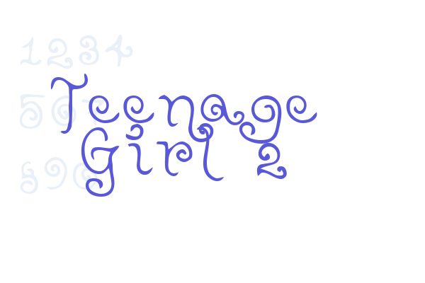 Teenage Girl 2 - Font Free Download