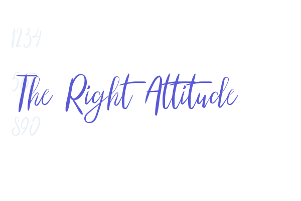 The Right Attitude