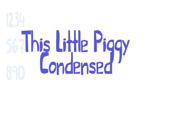 This Little Piggy Condensed