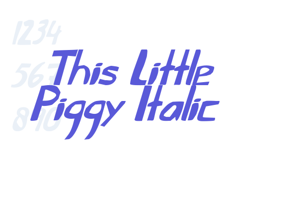 This Little Piggy Italic