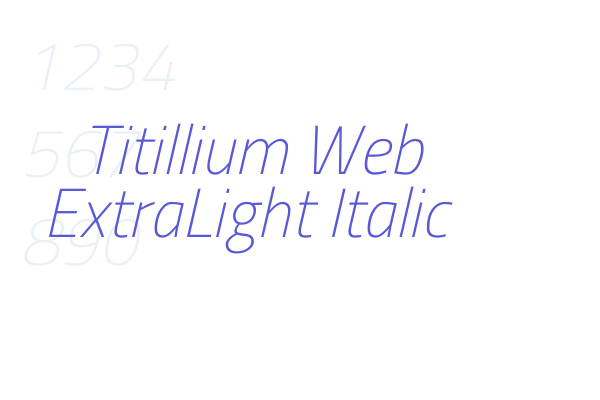 Titillium Web ExtraLight Italic