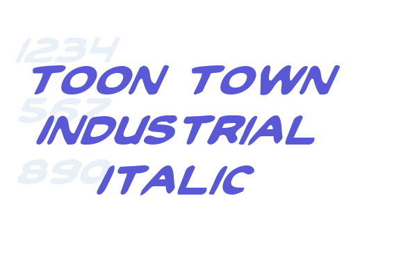 Toon Town Industrial Italic