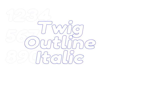 Twig Outline Italic