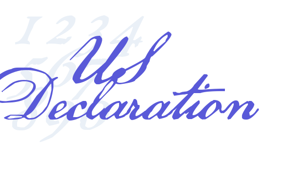 US Declaration font