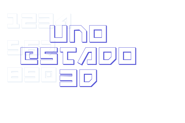 Uno Estado 3D - Font Free [ Download Now ]