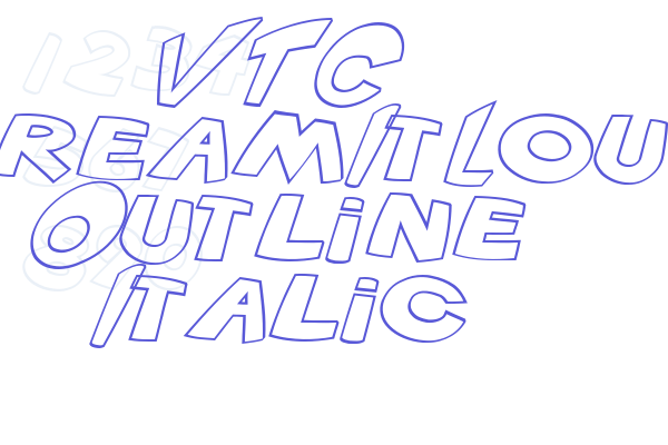 VTC ScreamItLoud Outline Italic