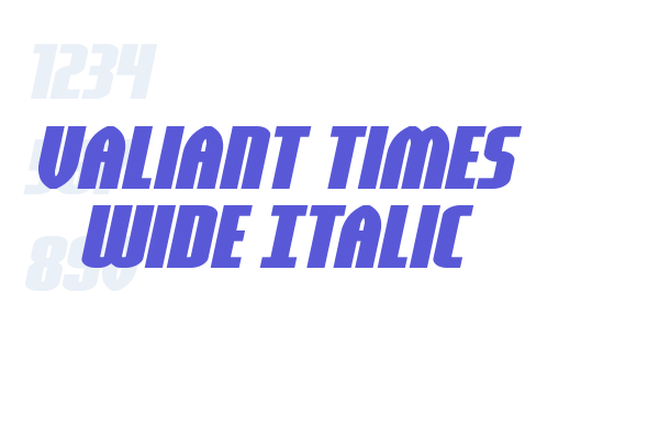 Valiant Times Wide Italic