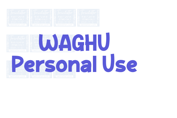 WAGHU Personal Use font download