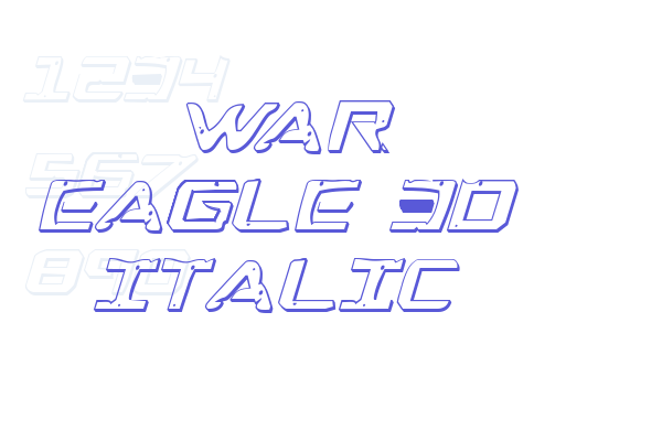 War Eagle 3D Italic