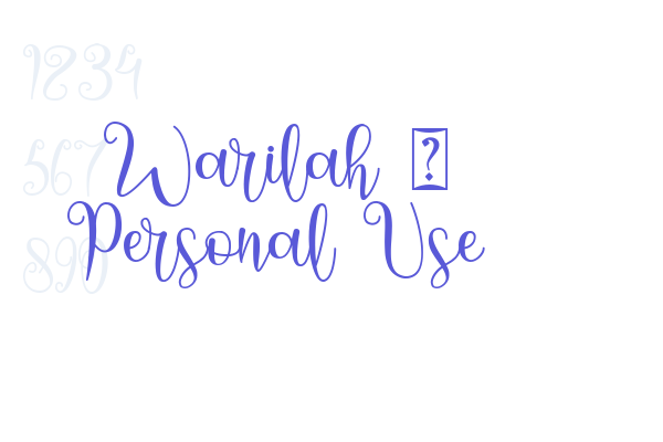 Warilah – Personal Use