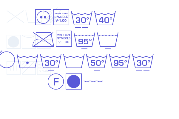 Wash Care Symbols M54