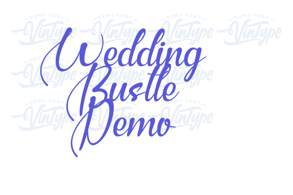 Wedding Bustle Demo