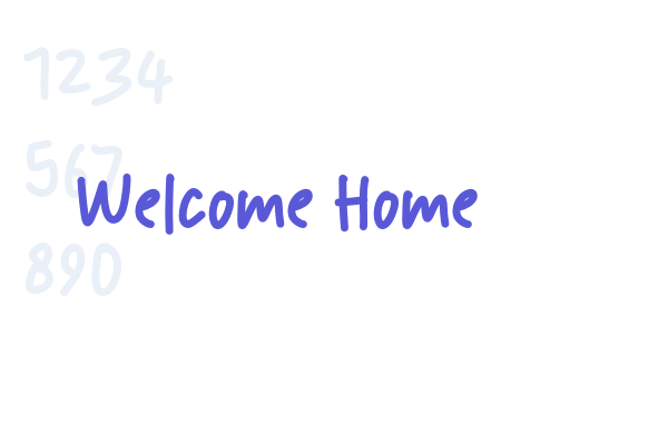Welcome Home - Font Free Download