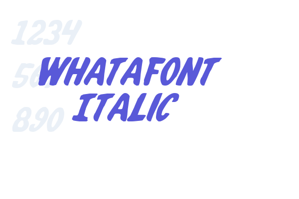 Whatafont Italic