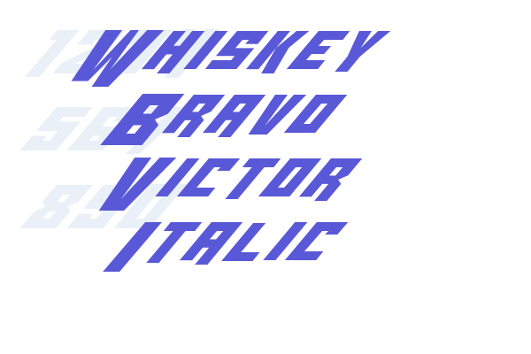 Whiskey Bravo Victor Italic