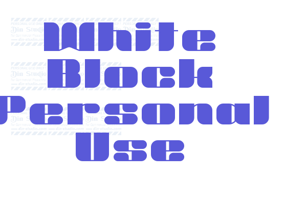 White Block Personal Use