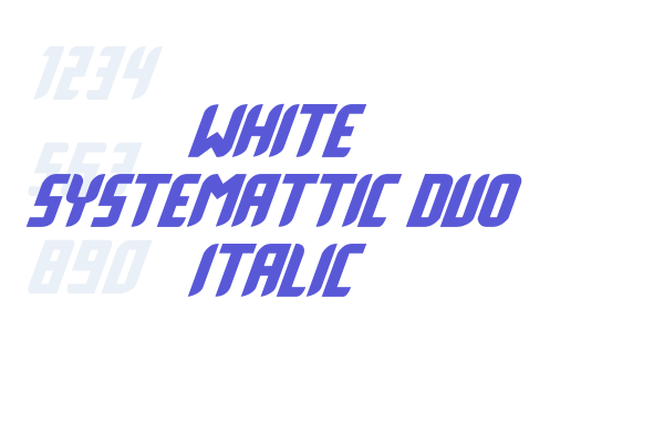 White Systemattic Duo Italic