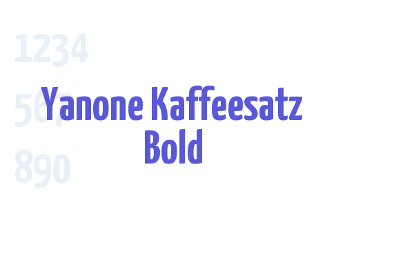 Yanone Kaffeesatz Bold