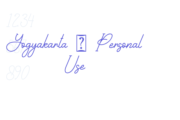 Yogyakarta – Personal Use font