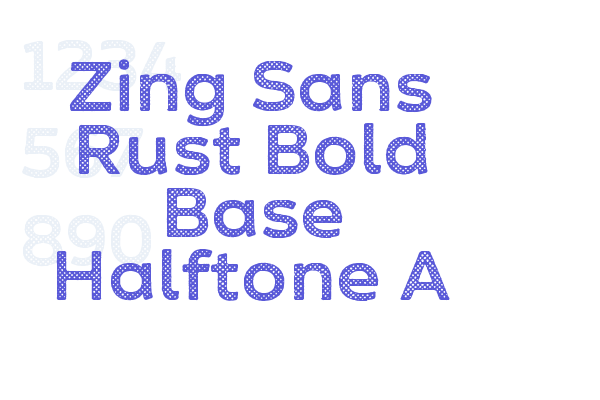 Zing Sans Rust Bold Base Halftone A