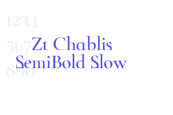 Zt Chablis SemiBold Slow