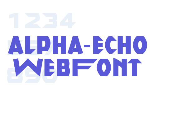 alpha-echo WebFont