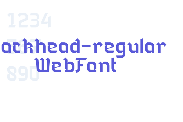 blackhead-regular WebFont