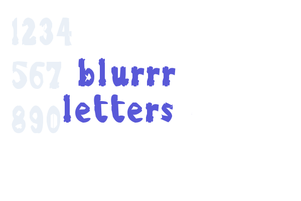 blurrr letters