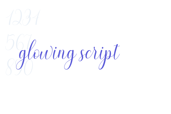 glowing script