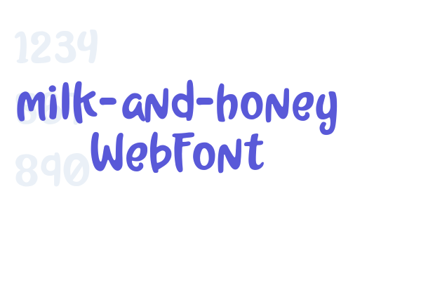 milk-and-honey WebFont