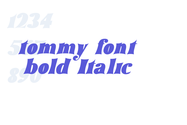 tommy font bold Italic