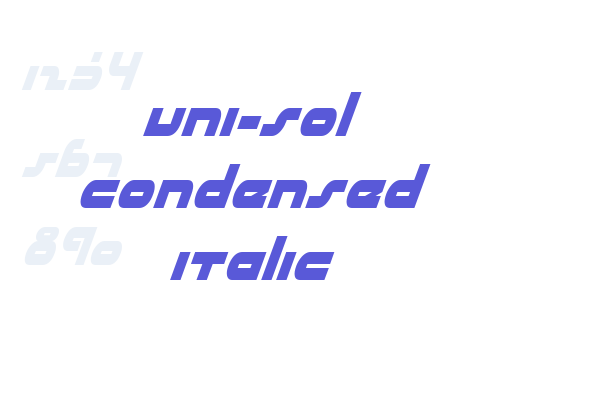 uni-sol condensed italic