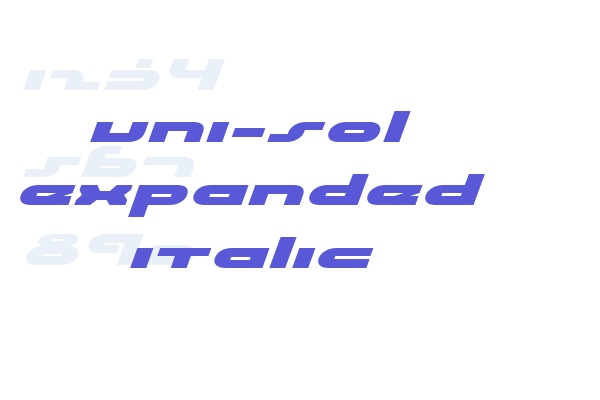 uni-sol expanded italic