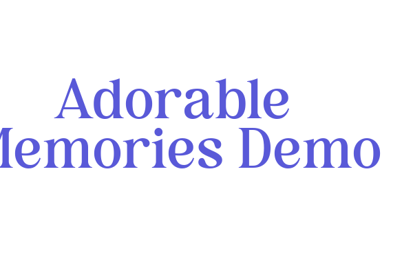 Adorable Memories_Demo