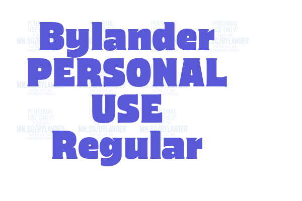 Bylander PERSONAL USE Regular