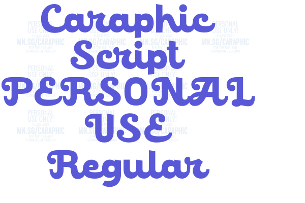 Caraphic Script PERSONAL USE Regular