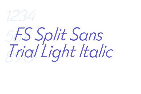 FS Split Sans Trial Light Italic