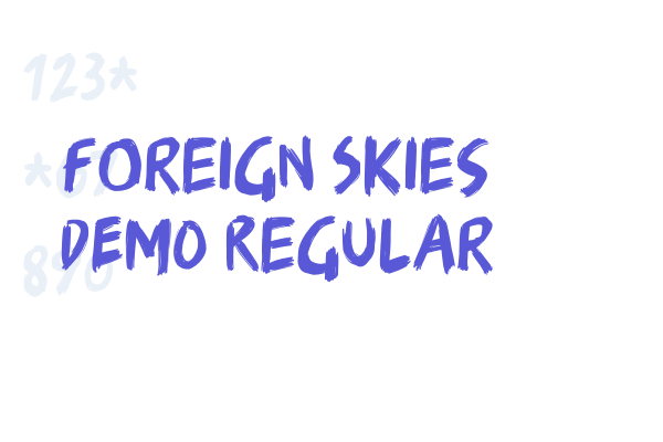 Foreign Skies DEMO Regular