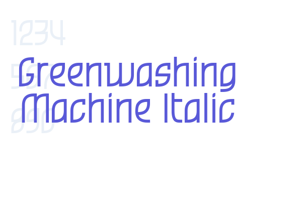 Greenwashing Machine Italic