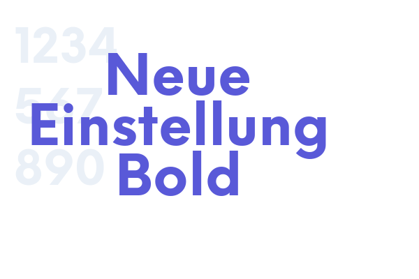 Neue Einstellung Bold