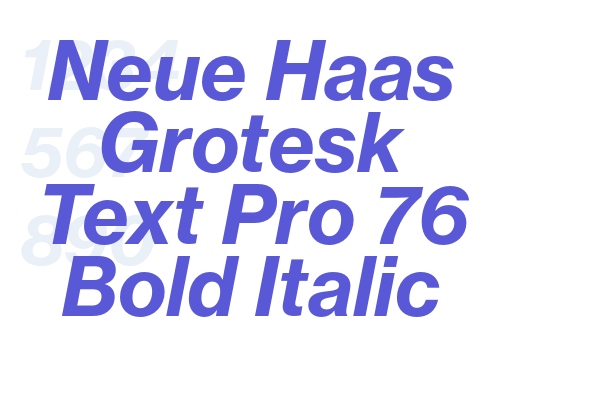 Neue Haas Grotesk Text Pro 76 Bold Italic