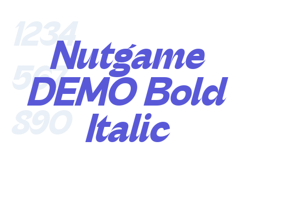 Nutgame DEMO Bold Italic