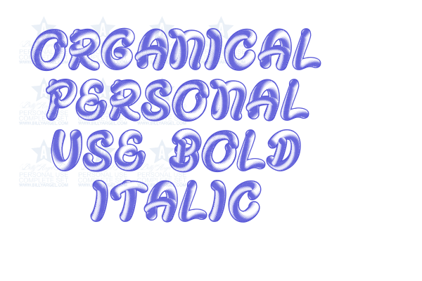 ORGANICAL PERSONAL USE Bold Italic