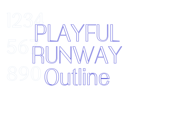 PLAYFUL RUNWAY Outline - Font Free Download