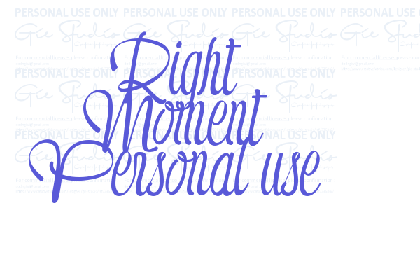 Right Moment Personal use