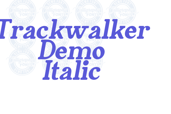 Trackwalker Demo Italic