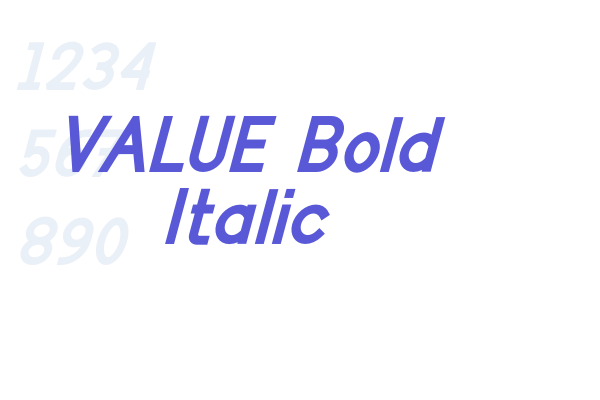 VALUE Bold Italic