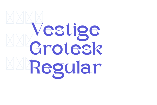 Vestige Grotesk Regular