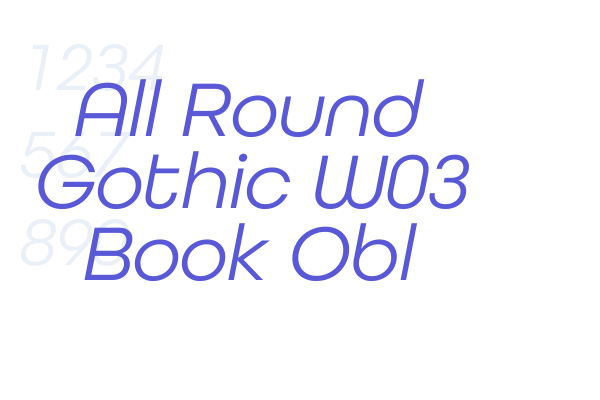 All Round Gothic W03 Book Obl