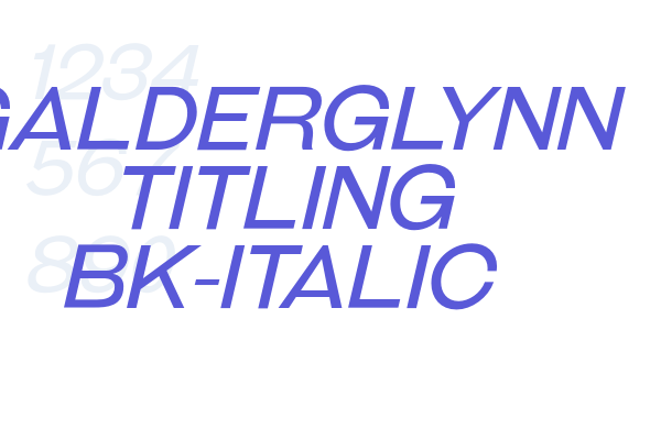 Galderglynn Titling Bk-Italic